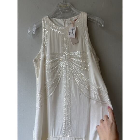 Roberto cavalli white sequins angels silk girls dress size 12 - Picture 4 of 16